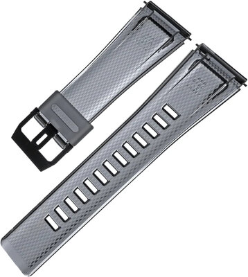 Cinturino per Casio G-Shock, in plastica, grigio, fibbia nera (per modelli GA-2000SKE)
