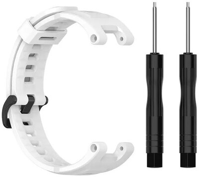 Cinturino per Amazfit T-Rex Pro, in silicone, bianco + accessori di ricambio