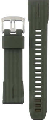 Cinturino per Casio, in resina, verde, fibbia argento (per il modello PRW-61Y)