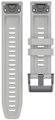 Cinturino in silicone Ricardo 22mm (per Garmin Fenix 8/7/6 (47mm), Epix 2 ecc.), grigio V1, QuickFit