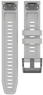 Cinturino in silicone Ricardo 26mm (per Garmin Fenix 8/7X/6X (51mm), Tactix ecc.), grigio, QuickFit
