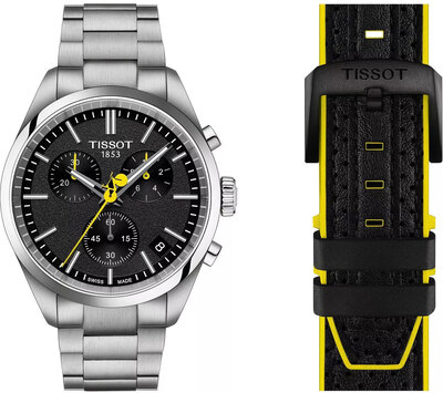 Tissot PR 100 al quarzo T150.417.11.051.00 Edizione Tour de France 2024 + cinturino in pelle di ricambio