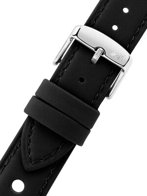 Cinturino in pelle Morellato Tropea 5968D99.019 M, nero, materiale riciclato