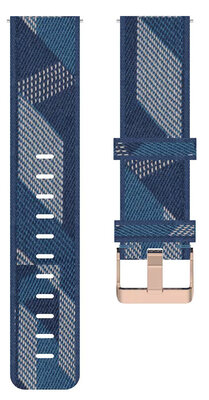 Cinturino Quick Release 20mm, in nylon, blu, velcro (Garmin Venu, Venu Sq, Venu Sq 2, Venu 2 plus, ecc.)
