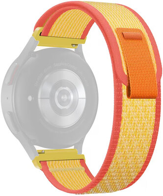 Cinturino Quick Release 20mm, in nylon, arancione, velcro (Garmin Venu, Venu Sq, Venu Sq 2, Venu 2 plus, ecc.)