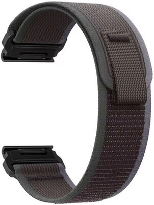Cinturino QuickFit 26mm, in nylon, nero-verde, velcro (Garmin Fenix 7X/6X/5X, Tactix, ecc.)