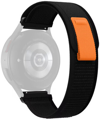 cinturino in nylon Ricardo Carezza 22mm, Black/Gray, Quick Release