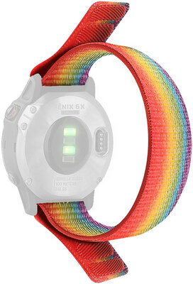 Cinturino in nylon Ricardo Cortina 22mm, Rainbow, a passante
