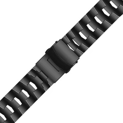 Cinturino QuickFit 22mm, in acciaio, nero (Garmin Fenix 7/6/5, Epix 2, MARQ 2, ecc.)
