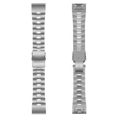 Cinturino QuickFit 22 mm, acciaio, argento (Garmin Fenix 7/6/5, Epix 2, MARQ 2, ecc.)