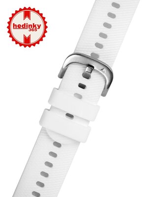 cinturino in silicone Ricardo Marmolada 18mm, White, Quick Release