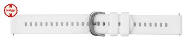 cinturino in silicone Ricardo Marmolada 18mm, White, Quick Release