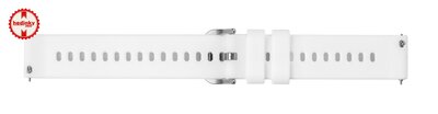 cinturino in silicone Ricardo Marmolada 18mm, White, Quick Release