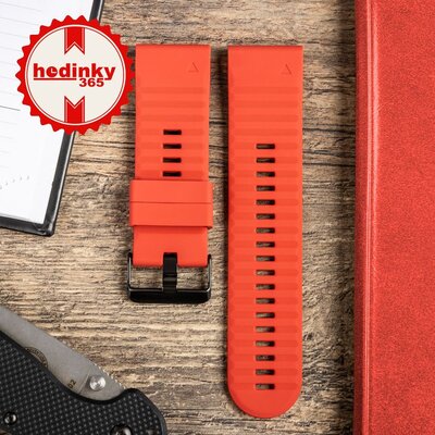 Cinturino in silicone Ricardo Livigno 26mm, Red, QuickFit