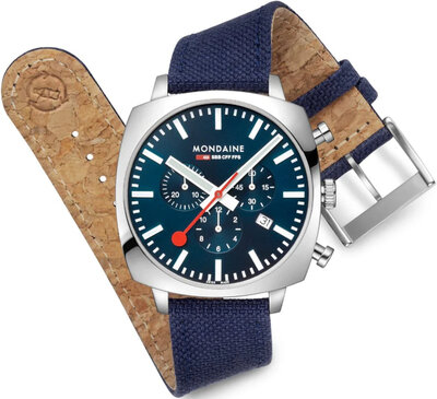 Mondaine Grand Cushion Quartz MSL.41440.LD.SET (+ cinturino di ricambio)