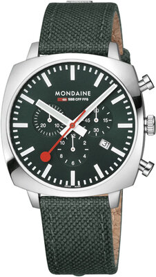 Mondaine Grand Cushion Quartz MSL.41460.LF.SET (+ cinturino di ricambio)