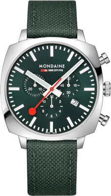 Mondaine Grand Cushion Quartz MSL.41460.LF.SET (+ cinturino di ricambio)