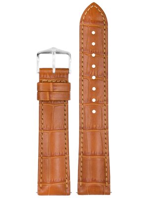 Cinturino in pelle Hirsch Duke S 01028375-1, marrone, vitello, lunghezza S, Quick Release