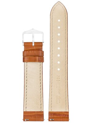 Cinturino in pelle Hirsch Duke S 01028375-1, marrone, vitello, lunghezza S, Quick Release