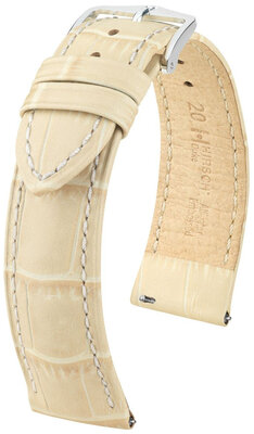 Cinturino beige in pelle Hirsch Duke S 01028390-1 (pelle di vitello)
