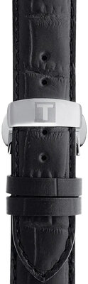 cinturino in pelle Tissot T852.013.405 19mm, nero, Quick Release