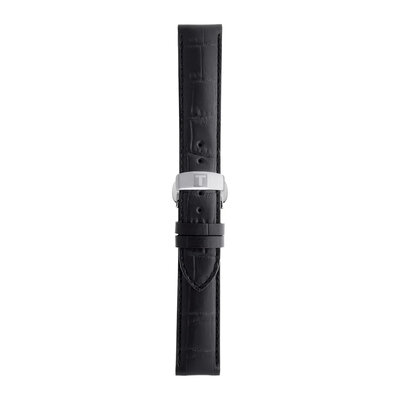 cinturino in pelle Tissot T852.013.405 19mm, nero, Quick Release