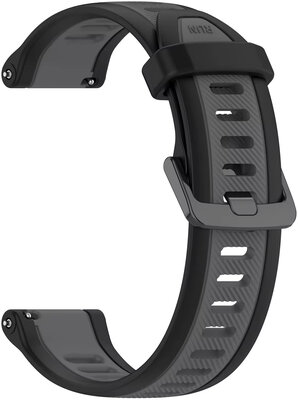 Ricardo Cinturino in silicone da 18 mm (Garmin Venu 2S, Vívoactive 4S, Forerunner 265S, Venu 3S, ecc.), nero, sgancio rapido