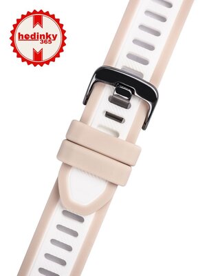 cinturino in silicone Ricardo Bormio 18mm, Beige, Quick Release
