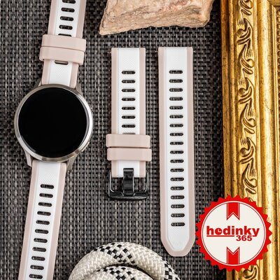 cinturino in silicone Ricardo Bormio 18mm, Beige, Quick Release
