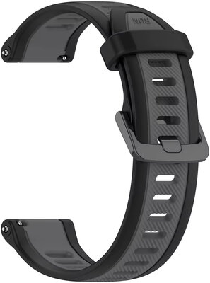 Cinturino in silicone Ricardo 20 mm (Garmin Venu, Venu Sq, Venu Sq 2, Venu 2 plus, ecc.), nero, sgancio rapido
