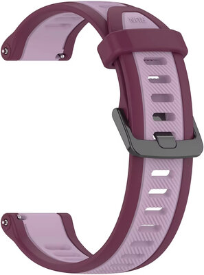 Cinturino in silicone Ricardo 20 mm (Garmin Venu, Venu Sq, Venu Sq 2, Venu 2 plus, ecc.), viola, sgancio rapido