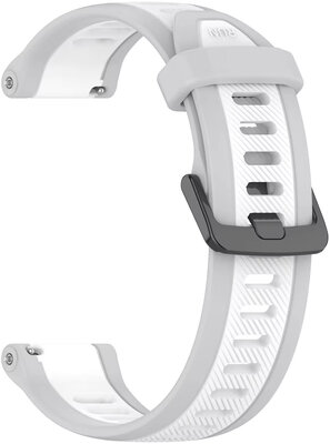 Cinturino in silicone Ricardo 20 mm (Garmin Venu, Venu Sq, Venu Sq 2, Venu 2 plus, ecc.), grigio, sgancio rapido