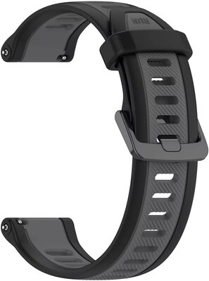Ricardo Cinturino in silicone da 22 mm (Garmin Venu 3, Forerunner 265, Vívoactive 4, ecc.), nero, sgancio rapido