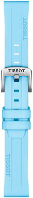 cinturino in silicone Tissot T852.047.450 18mm, blu, Quick Release