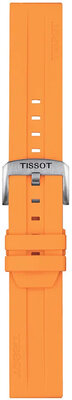 cinturino in silicone Tissot T852.047.918 22mm, arancione, Quick Release