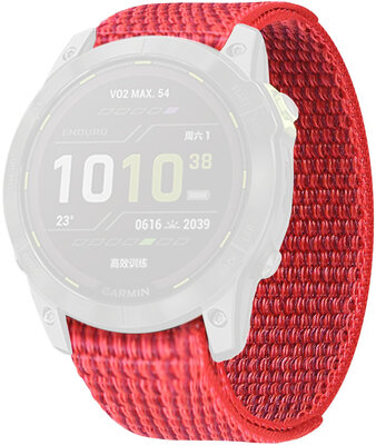 Cinturino in nylon Ricardo 22 mm (per Garmin Fenix 7/6/5, ecc.), rosso
