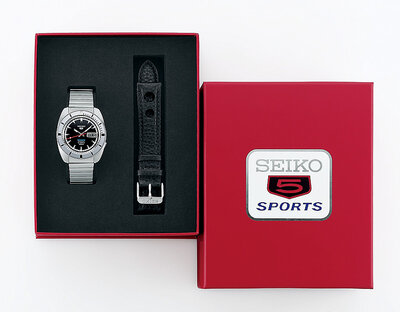 Seiko 5 Sports Automatic SRPL05K1 Heritage Design Re-creation Limited Edition 9999pcs (+ cinturino di ricambio)