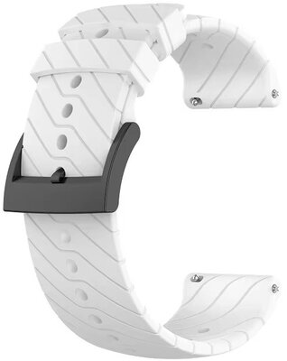 Cinturino in silicone Ricardo 24 mm (per Suunto), bianco, sgancio rapido