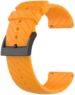 Ricardo Cinturino in silicone 24 mm (per Suunto), arancione, sgancio rapido