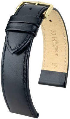 Cinturino in pelle Hirsch Osiris M 03475150NQ-1, nero, pelle di vitello