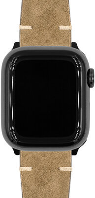 cinturino in pelle Hirsch Serro L 05564070-2, marrone, pelle scamosciata, Limited Edition, lunghezza L, Quick Release