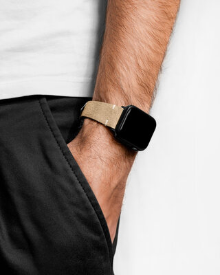 cinturino in pelle Hirsch Serro L 05564070-2, marrone, pelle scamosciata, Limited Edition, lunghezza L, Quick Release