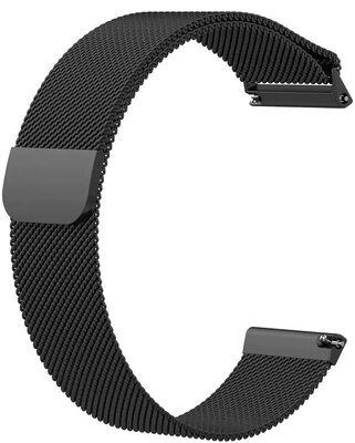 Bracciale Ricardo in acciaio 20 mm (per Garmin Fenix 7S, Epix 2, 42 mm, ecc.), nero, QuickFit