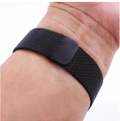 bracciale in acciaio inossidabile Ricardo Champoluc 22mm, Black, QuickFit