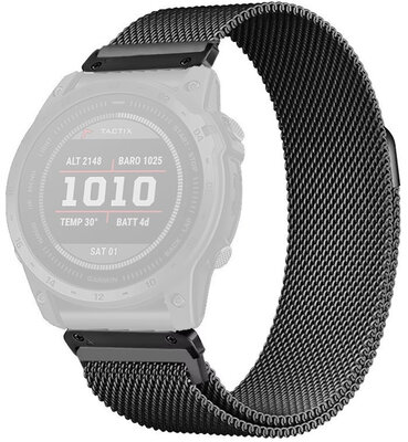 bracciale in acciaio inossidabile Ricardo Champoluc 22mm, Black, QuickFit