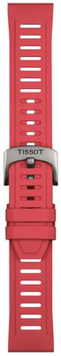 cinturino in silicone Tissot T852.049.243 21mm, rosso, Quick Release