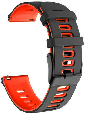 Ricardo Cinturino in silicone 20 mm (per Garmin Venu, Forerunner 255, Vívoactive 4, ecc.), nero, sgancio rapido