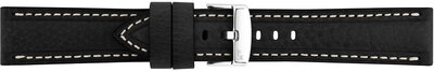 Cinturino in pelle Morellato Carra 6023E22.019 M, nero, materiale riciclato