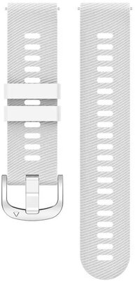 Cinturino in silicone Ricardo 20 mm (per Garmin Forerunner 165, ecc.), bianco, sgancio rapido