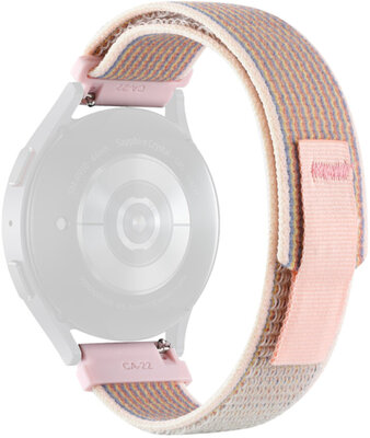 Cinturino Ricardo in nylon 22 mm (per Garmin Venu 3, Forerunner 265, Vívoactive 4, ecc.), rosa V2, sgancio rapido